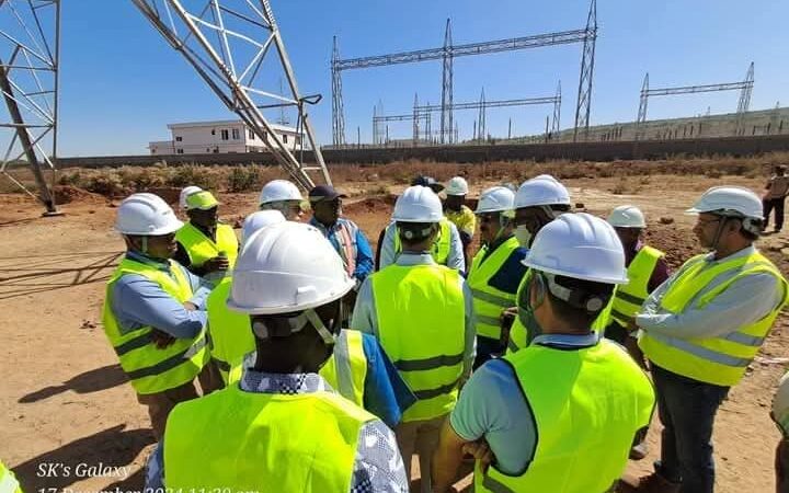 Mali-Projet de doublement de la ligne haute tension 225 kilovolts entre la centrale hydroélectrique de Manantali et Bamako appelé Manantali 2/ : Visite du poste de transformation de Kambila (Kati)