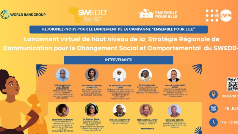 Communiqué de presse de UNFPA sur le Lancement régional de la campagne « Ensemble pour elle »