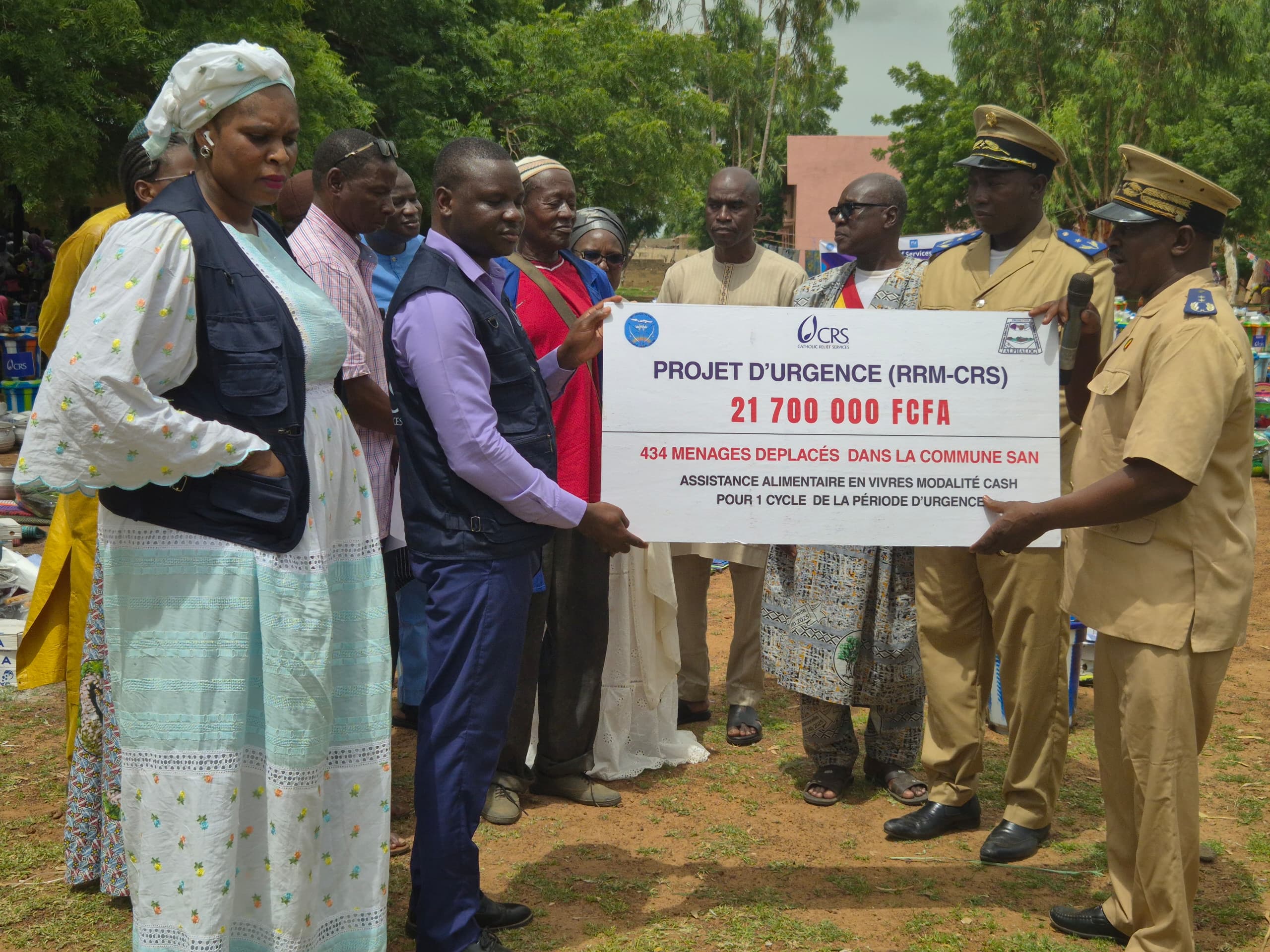 Mali-San : 434 ménages déplacés internes bénéficient de l’assistance d’urgence de CRS