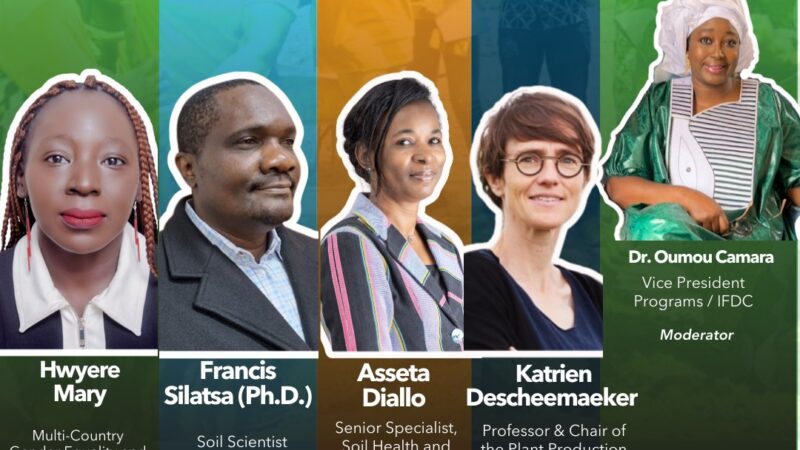 Webinaire de l’IFDC : « Sols sains pour un avenir résilient » – Une journée consacrée à la santé des sols et à l’action collective pour la sécurité alimentaire en Afrique