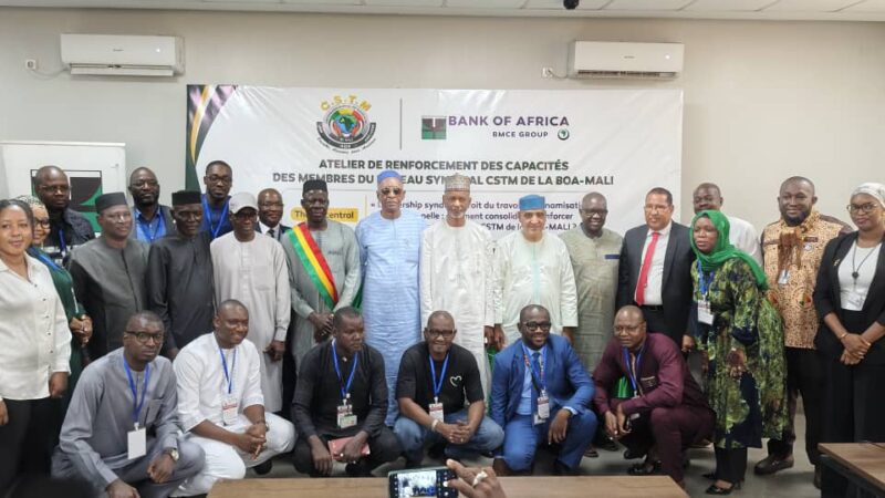 BOA Mali : Les membres du Comité CSTM outillés sur le droit syndical